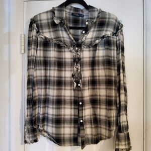 Polo by Ralph Lauren Black and White Casual Button Down Shirt